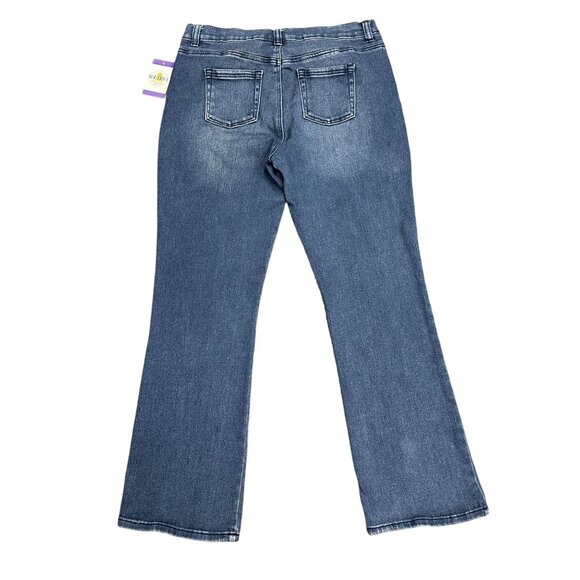 DG2 by Diane Gilman Womens 14 Bootcut Blue Jeans Medium Wash Denim Stretch - Picture 12 of 12